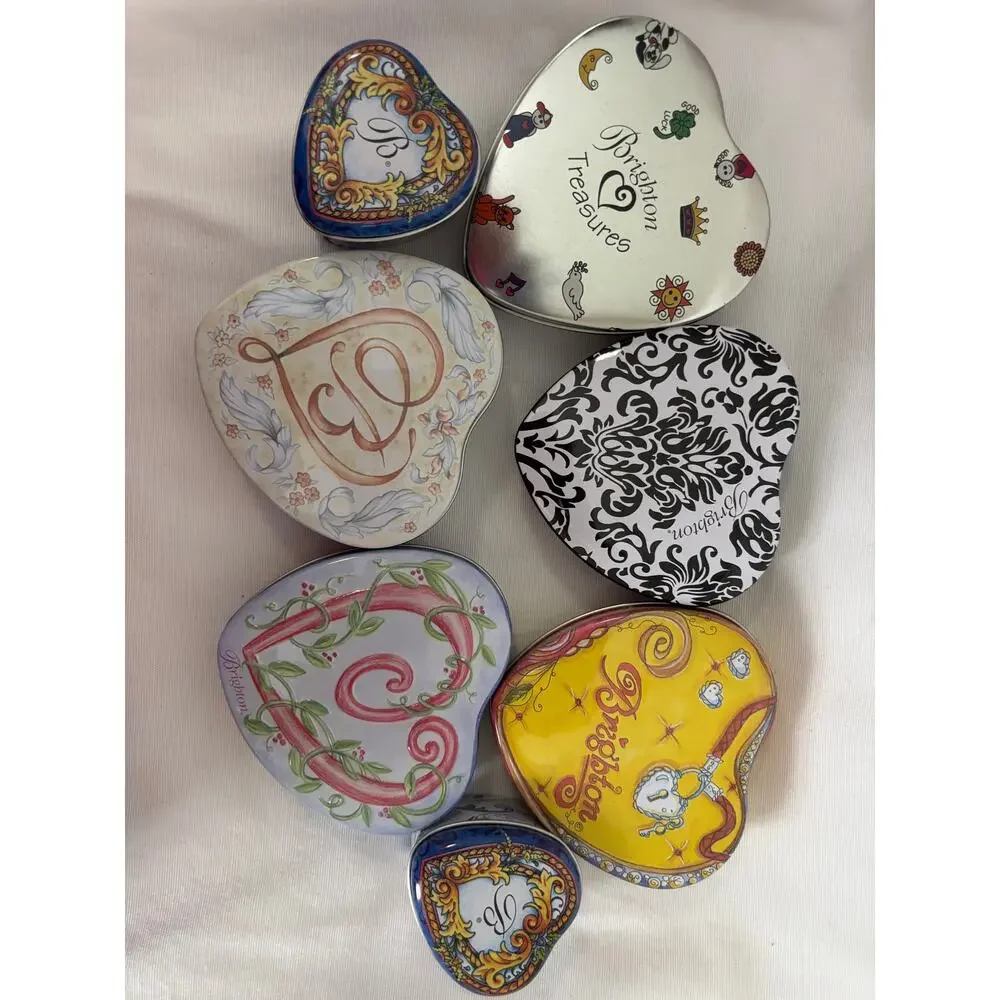 Brighton Empty Boxes Lot of 7 Heart Shaped